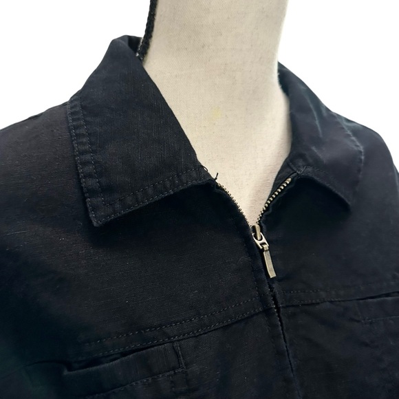 Croft & Barrow Jacket Denim L Black Zip Jean - Picture 3 of 8